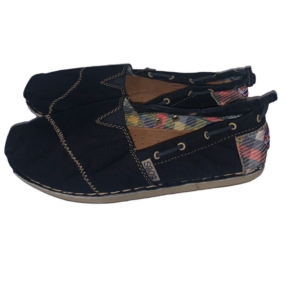 BOBS slip on navy drawstring flats 7‎